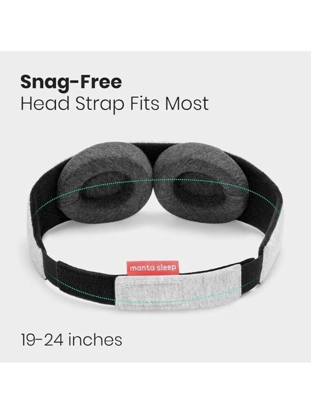 Manta Sleep Slim Mask Ultra-Light Blackout Eye Mask Adjustable Eye Cups NIB NWT - Picture 8 of 8